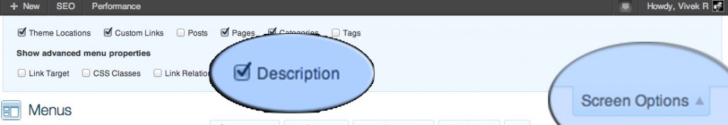 Enable-menu-description-WordPress