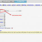 Create New Database via PhpMyAdmin